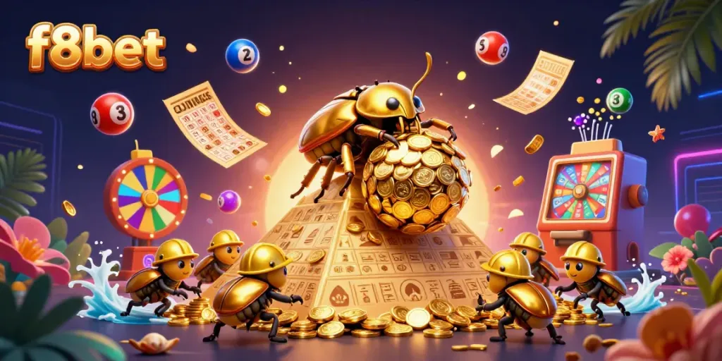 Experience the immersive gaming action of f8bet with stunning lottery and casino elements.