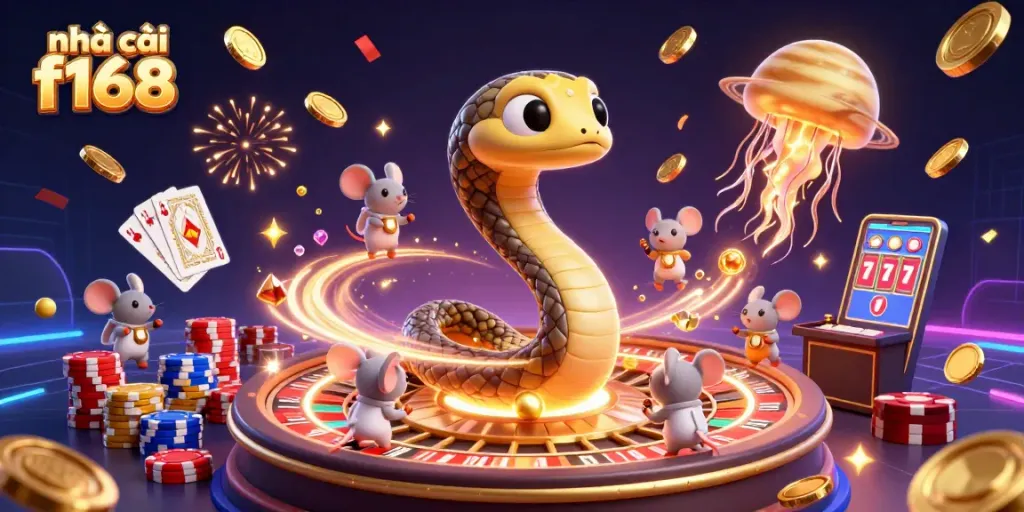 Bet on nhà cái f168 with dynamic gameplay, showcasing crafted characters and casino elements.