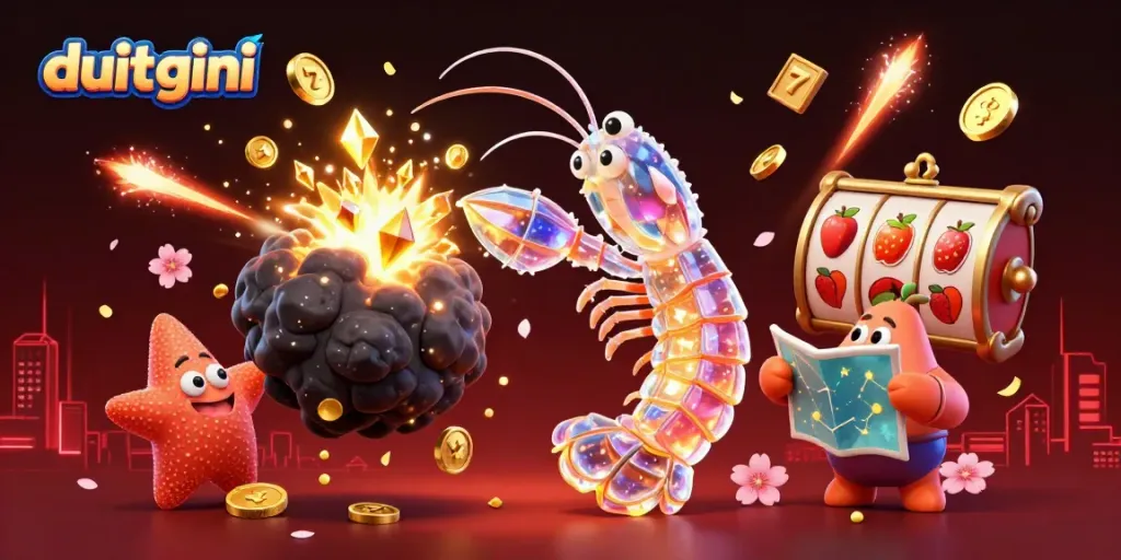 Spin the slots like a pro with duitgini's dynamic characters and vibrant casino elements!