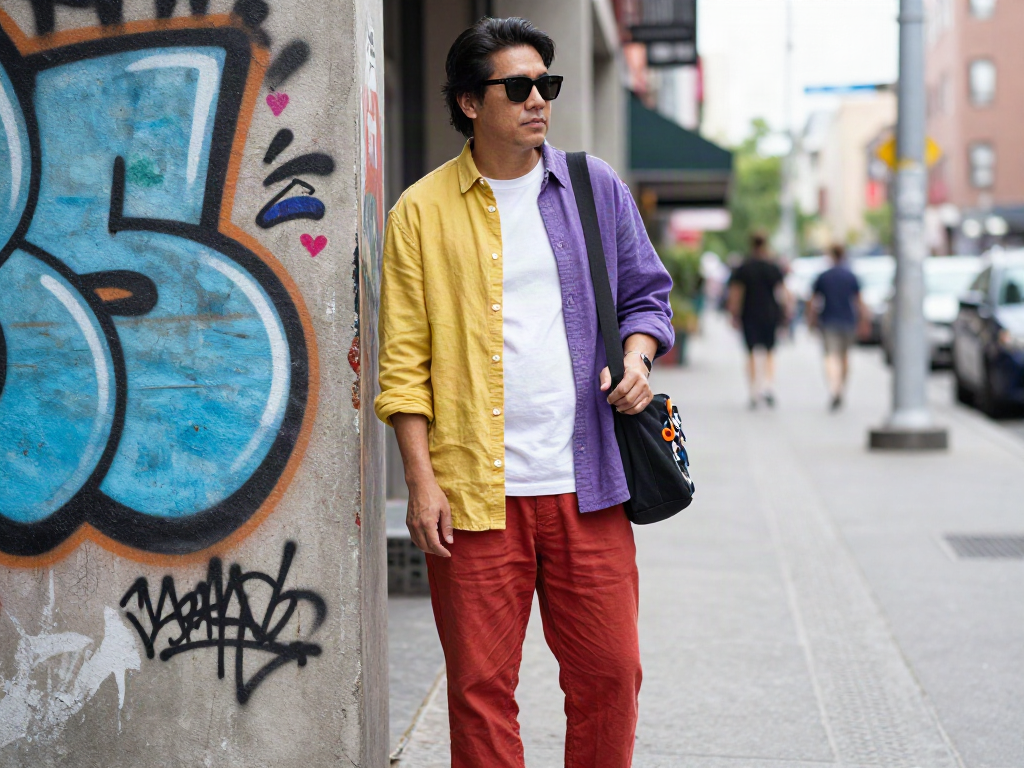 Stylish individual in fashion outfit from premium fabrics, showcasing rokok88's quality.